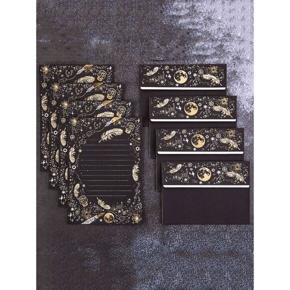 Enchanted New Moon Gold and Silver Foiled Stationery Bundle - Picture 1 of 6